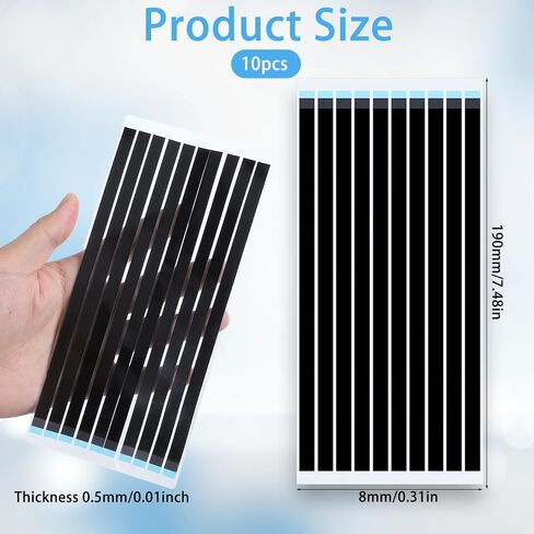 10 Pcs Laptop Screen Tape Screen Repair Tape Double Sided Tapes Replacement Easy Pull Tab Stretch Tapes for Tablets Mobile Phone Laptop LCD Screens Replacement (No Handle 190mm) Black in Saudi Arabia