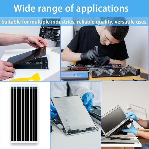 10 Pcs Laptop Screen Tape Screen Repair Tape Double Sided Tapes Replacement Easy Pull Tab Stretch Tapes for Tablets Mobile Phone Laptop LCD Screens Replacement (No Handle 190mm) Black in Saudi Arabia