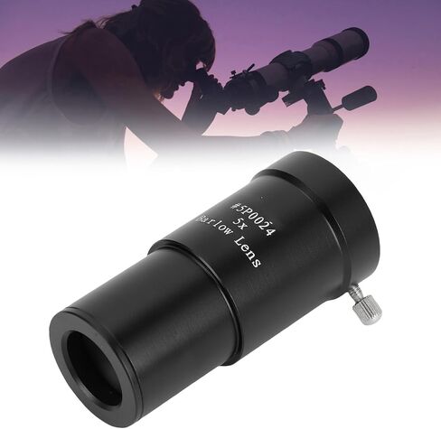 Barlow Lens, 1.25 Inch 5X Magnification Astronomy Barlow Lens with Multi Layer HD Coating, for Telescope Eyepiece Observation of Moon in Saudi Arabia