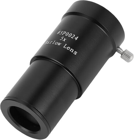 Barlow Lens, 1.25 Inch 5X Magnification Astronomy Barlow Lens with Multi Layer HD Coating, for Telescope Eyepiece Observation of Moon in Saudi Arabia