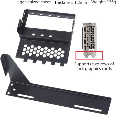 SXJ-B GPU قوس معدني عمودي لتحويل زاوية بطاقة الرسومات في حالة الكمبيوتر الشخصي جبل قوس حامل زاوية قابل للتعديل لحالة الكمبيوتر المكتبي in Kuwait