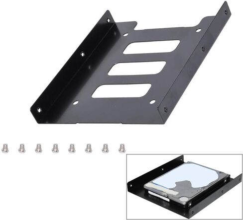 Desktop PC 2.5" to 3.5" Drive Converter Kit 2.5in to 3.5in SSD Mounting Adapter Bracket with 40cm Line SSD Mounting Bracket Kit Computer Case Accessory Adapter Drive Bay Holder in Kuwait