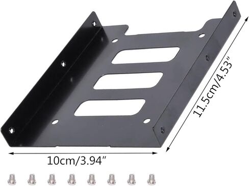 Desktop PC 2.5" to 3.5" Drive Converter Kit 2.5in to 3.5in SSD Mounting Adapter Bracket with 40cm Line SSD Mounting Bracket Kit Computer Case Accessory Adapter Drive Bay Holder in Kuwait