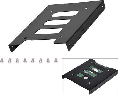 Desktop PC 2.5" to 3.5" Drive Converter Kit 2.5in to 3.5in SSD Mounting Adapter Bracket with 40cm Line SSD Mounting Bracket Kit Computer Case Accessory Adapter Drive Bay Holder in Kuwait