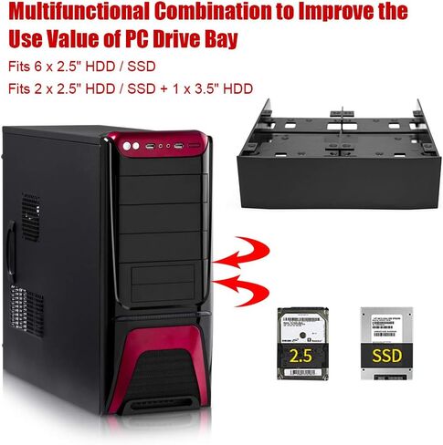 حامل تثبيت MR-8802 2.5 3.5 HDD SSD مع براغي تثبيت - يناسب خليج الكمبيوتر مقاس 25 بوصة in Saudi Arabia