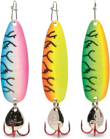 CLAM Ribbon Leech Flutter Spoon Kit – Ice Fishing Lure Set with Flash Action, Multi-Color Spoons for Crappie, Perch & Panfish in Saudi Arabia