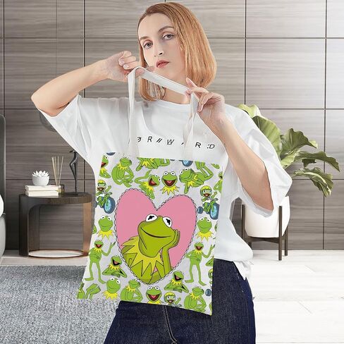 BWWKTOP Muppet الضفدع حقيبة كروسبودي كيرميت الضفدع هدية كيرميت الضفدع شخصية حقيبة كتف الغناء الضفدع هدية الضفدع ميرش in Kuwait