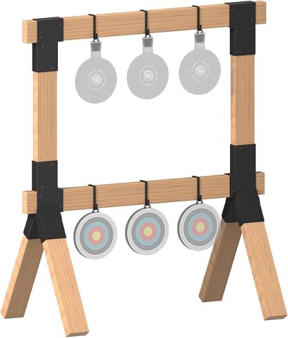 2x4 Target Stand Brackets, Heavy Duty Metal Shooting Target Holder with 12 Hooks for Sihouette & Practice, AR500 Steel Target Hanger Y&T Connectors Rack for Shooting Brackets, 1 Pack in Kuwait