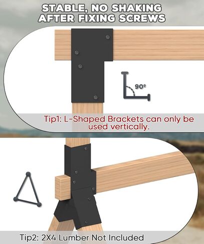 2x4 Target Stand Brackets, Heavy Duty Metal Shooting Target Holder with 12 Hooks for Sihouette & Practice, AR500 Steel Target Hanger Y&T Connectors Rack for Shooting Brackets, 1 Pack in Kuwait
