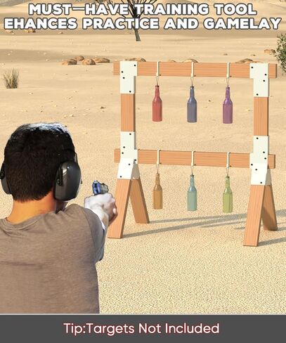 دعامات حامل الهدف 2x4 | حامل هدف الرماية المعدني شديد التحمل مع 12 خطافًا للمحاكاة والتمرين، رف موصلات Y&T من الفولاذ AR500 لدعامات التصوير، عبوة واحدة in Kuwait