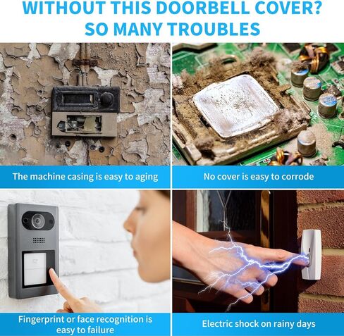 غطاء المطر لجرس الباب، غطاء جرس الباب الدائري المقاوم للماء، غطاء جرس الباب الدائري المضاد للوهج، غطاء نظام التحكم في الوصول، مناسب للوحة مفاتيح التحكم في الوصول، قفل بصمات الأصابع، لوحة المفاتيح الخارجية، إلخ in Kuwait