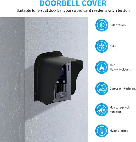 غطاء المطر لجرس الباب، غطاء جرس الباب الدائري المقاوم للماء، غطاء جرس الباب الدائري المضاد للوهج، غطاء نظام التحكم في الوصول، مناسب للوحة مفاتيح التحكم في الوصول، قفل بصمات الأصابع، لوحة المفاتيح الخارجية، إلخ in Kuwait