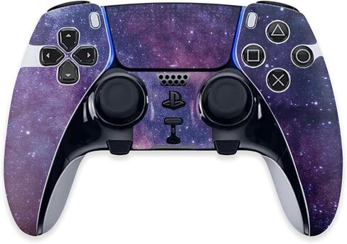 MightySkins Skin Compatible with PS5 DualSense Edge Controller - Violet Stars | Protective, Durable, and Unique Vinyl Decal wrap Cover | Easy to Apply & Change Styles | Made in The USA in Saudi Arabia