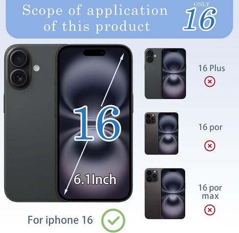 16 قطعة بديلة للزجاج الخلفي مع كابل مرن للشحن اللاسلكي وإطار الكاميرا جميع الأجزاء لهاتف iPhone 16 (6.1 بوصة أسود) استبدال شريط مقاوم للماء للمعدات in Saudi Arabia