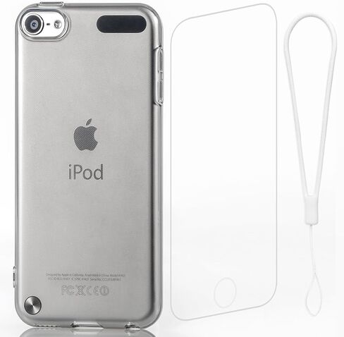 متوافق مع حافظة iPod Touch 7/6/5 من السيليكون وغطاء واقٍ مقاوم للصدمات لجهاز Apple iPod Touch 7/6/5th Generation (شفاف) in Saudi Arabia