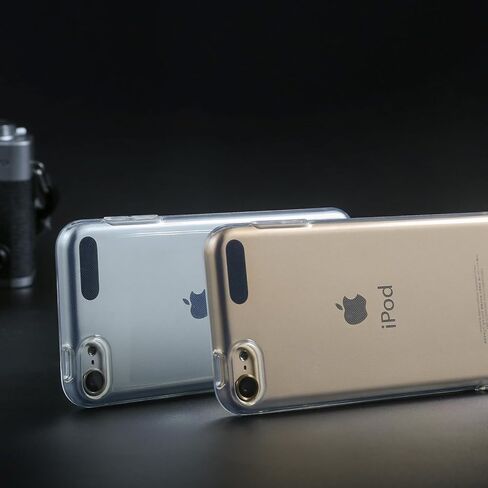 متوافق مع حافظة iPod Touch 7/6/5 من السيليكون وغطاء واقٍ مقاوم للصدمات لجهاز Apple iPod Touch 7/6/5th Generation (شفاف) in Saudi Arabia