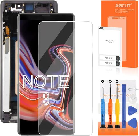 INCELL لهاتف Samsung Galaxy Note 9 استبدال الشاشة لشاشة Samsung Note 9 LCD SM-N9600 SM-N960F SM-N960U مجموعة بديلة للشاشة تعمل باللمس باللون الأسود مع إطار (ليست بصمة الإصبع) in Saudi Arabia