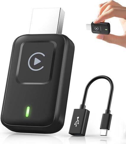 CarPlay Adapter, Convert Wired to Upgrade USB Wireless CarPlay Adapter for Wireless Control Plug and Play Compatible with Cars from 2016 and Apple iPhone iOS 10+,Black in Kuwait