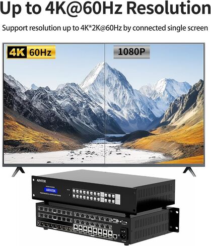 مصفوفة موسع HDMI 8 في 24 مخرج 4K مع واجهة المستخدم الرسومية على الويب، مقسم/محول مصفوفة HDMI 4K@60 هرتز عبر كابل CAT6/7 مع تحكم بالأشعة تحت الحمراء، RS-232، 8 × حلقة خارجية و8 × أجهزة استقبال متضمنة، حتى 230 قدمًا (70 مترًا) in Saudi Arabia