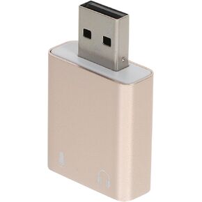 محول بطاقة صوت خارجي USB من Gadpiparty مع مقبس مقبس سماعة الرأس وتشغيل USB إلى محول الصوت لأجهزة الكمبيوتر المحمول وبطاقة صوت ستيريو متعددة القنوات للصوت والألوان العشوائية in Kuwait