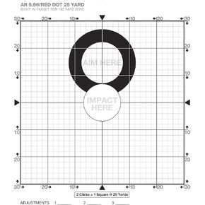 25 Yard Sight-in Targets for a 100-Yard Zero - USE RED DOT Optics in Saudi Arabia