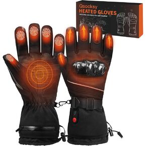 قفازات ساخنة للرجال والنساء - قفازات دراجة نارية كهربائية ساخنة بقدرة 5000 مللي أمبير في الساعة، 3 أوضاع تسخين قابلة للتعديل، بطارية قابلة لإعادة الشحن وحماية من الحرارة الزائدة لركوب الشتاء والتزلج والرياضات الثلجية - كبيرة in Kuwait