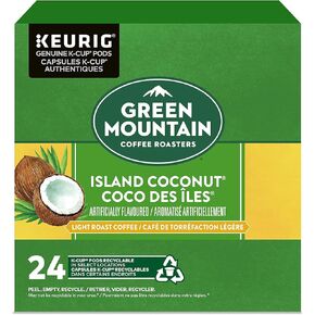 Green Mountain Coffee Roasters Island Coconut, Single-Serve Keurig K-Cup Pods, Flavored Coffee, 24 Count (Packaging May Vary) in Saudi Arabia