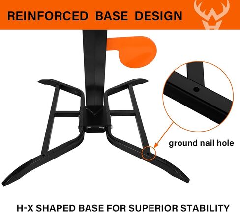 Highwild AR500 Dueling Tree Target Kit - Six Steel Paddles 6" x 3/8" Reactive Shooting Targets with Stand for Outdoor Sports Shooting Competition/Replacement AR500 Steel Paddle in Saudi Arabia