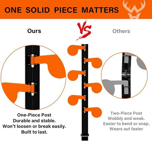 Highwild AR500 Dueling Tree Target Kit - Six Steel Paddles 6" x 3/8" Reactive Shooting Targets with Stand for Outdoor Sports Shooting Competition/Replacement AR500 Steel Paddle in Saudi Arabia