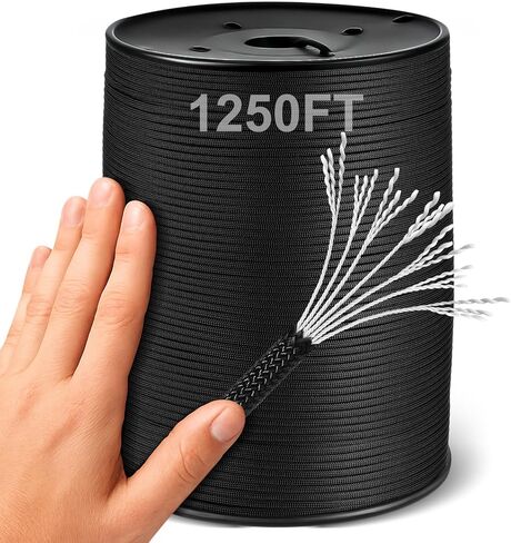 SATINIOR Paracord Rope 1250ft-7 Strand Core-Tactical Parachute Cord 4mm -Utility Rope for Survival, Hunting & Camping Gear – Nylon String, Camping Tent Cord in Saudi Arabia