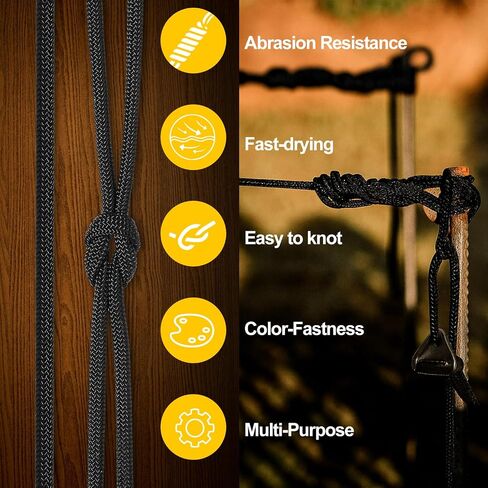 SATINIOR Paracord Rope 1250ft-7 Strand Core-Tactical Parachute Cord 4mm -Utility Rope for Survival, Hunting & Camping Gear – Nylon String, Camping Tent Cord in Saudi Arabia