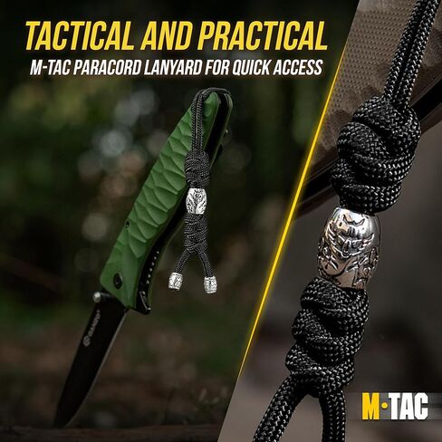 M-Tac Knife Lanyard with Bead – Paracord Lanyard for Knives & EDC – Tactical Knife Fob Pull Cord – Durable Paracord Accessory in Kuwait