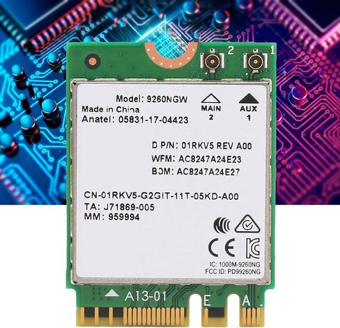 بطاقة واي فاي 5G من Estink، بطاقة واي فاي لاسلكية مزدوجة النطاق 5.0 للكمبيوتر المحمول مع فتحة NGFF M.2 2.4 جيجا هرتز 5 جيجا هرتز 1.73 جيجا بايت في الثانية محول واي فاي عالي السرعة IEEE 802.11a b g n ac in Saudi Arabia