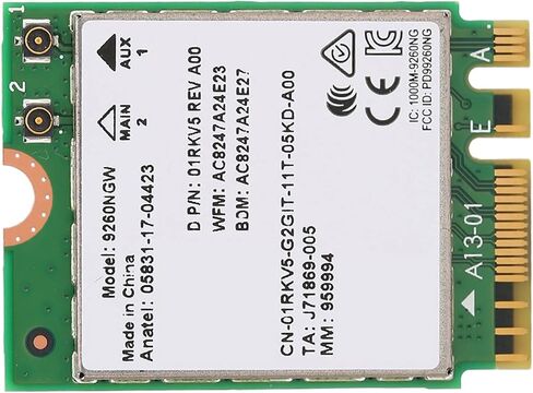 بطاقة واي فاي 5G من Estink، بطاقة واي فاي لاسلكية مزدوجة النطاق 5.0 للكمبيوتر المحمول مع فتحة NGFF M.2 2.4 جيجا هرتز 5 جيجا هرتز 1.73 جيجا بايت في الثانية محول واي فاي عالي السرعة IEEE 802.11a b g n ac in Saudi Arabia