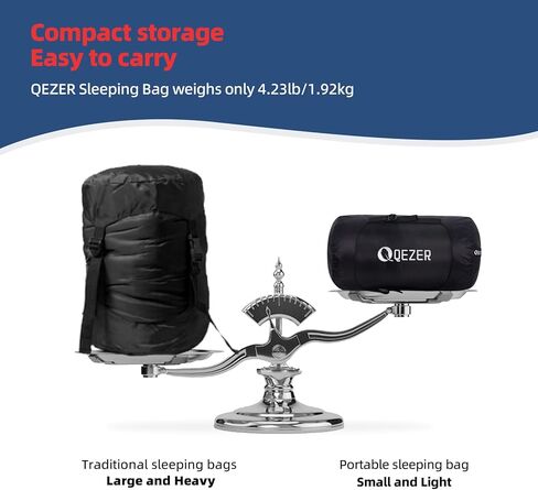 Down Sleeping Bag for Adults 620 Fill Power 0 Degree Sleeping Bag Cold Weather Ultralight with Pouch for Backpacking, Camping, Hiking in Kuwait