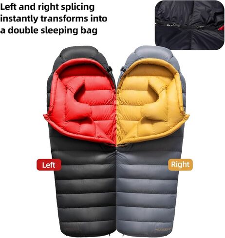 Down Sleeping Bag for Adults 620 Fill Power 0 Degree Sleeping Bag Cold Weather Ultralight with Pouch for Backpacking, Camping, Hiking in Kuwait