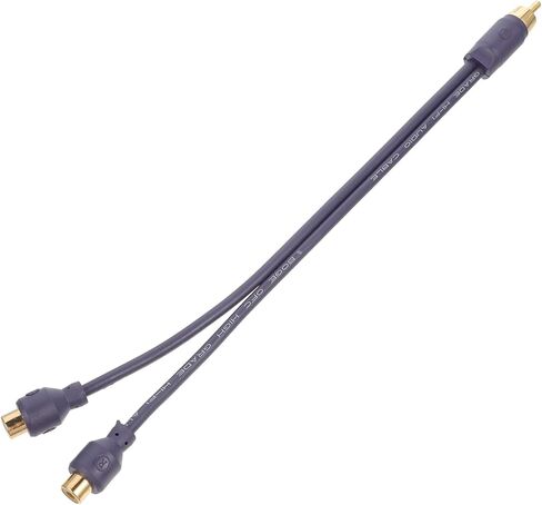 NUOBESTY Y Adapter Cable for Car Audio Pure Copper Male to Dual Female Splitter for Sound Equipment 1 Male to 2 Female Connection for Amplifiers in Saudi Arabia