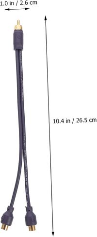 NUOBESTY Y Adapter Cable for Car Audio Pure Copper Male to Dual Female Splitter for Sound Equipment 1 Male to 2 Female Connection for Amplifiers in Saudi Arabia