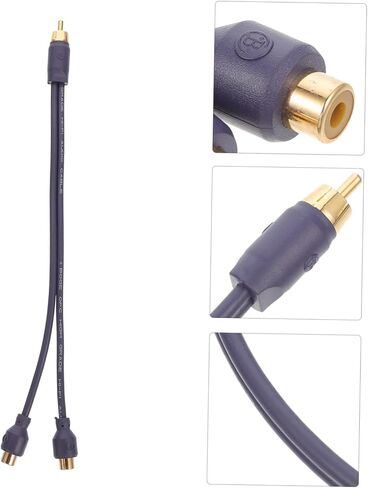 NUOBESTY Y Adapter Cable for Car Audio Pure Copper Male to Dual Female Splitter for Sound Equipment 1 Male to 2 Female Connection for Amplifiers in Saudi Arabia