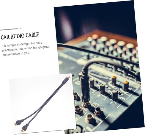 NUOBESTY Y Adapter Cable for Car Audio Pure Copper Male to Dual Female Splitter for Sound Equipment 1 Male to 2 Female Connection for Amplifiers in Saudi Arabia