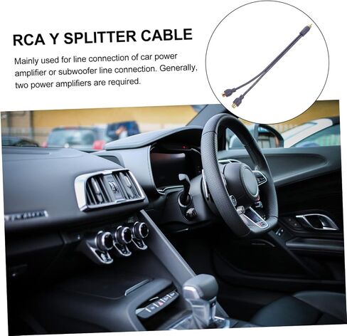 NUOBESTY Y Adapter Cable for Car Audio Pure Copper Male to Dual Female Splitter for Sound Equipment 1 Male to 2 Female Connection for Amplifiers in Saudi Arabia