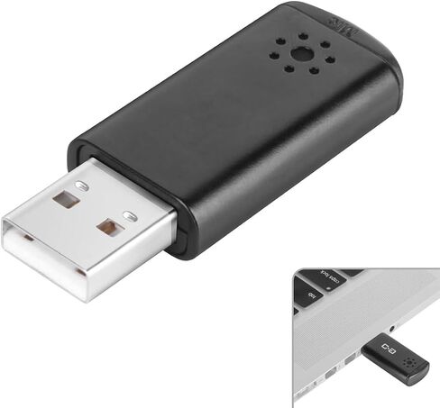 USB Microphone for Laptop and Desktop Computer, High Sensitivity for Clear Call, Plug-and-Play, High Gain, Cordless Mini-Sized Portable, Ideal for Work & Study in Saudi Arabia