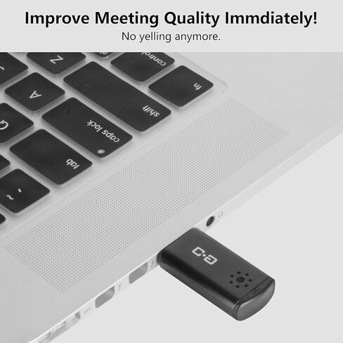 USB Microphone for Laptop and Desktop Computer, High Sensitivity for Clear Call, Plug-and-Play, High Gain, Cordless Mini-Sized Portable, Ideal for Work & Study in Saudi Arabia
