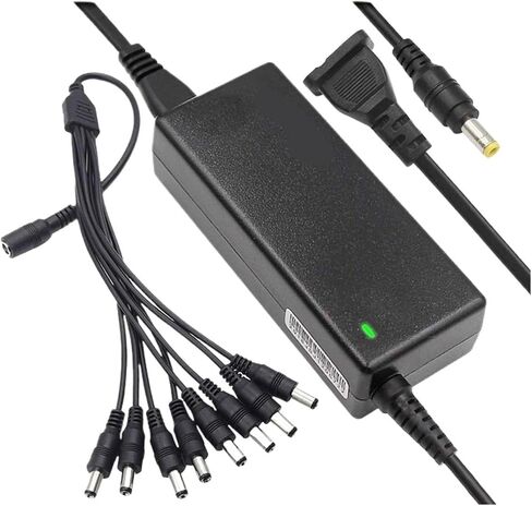 60W 12V 5A Power Adapter AC to DC Switching Power Supply with 8-Way Power Splitter Cable(EU Plug) in Saudi Arabia