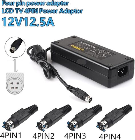 12v 10a 12.5a 4pin 150W DC Power Adapter Input 100-240v(12V10A 4PIN2) in Saudi Arabia