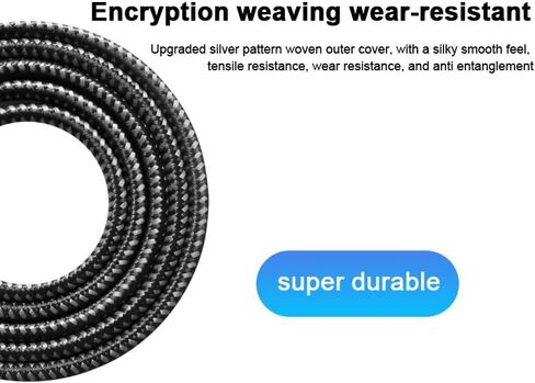 100W USB C to USB C Fast Charging Cable | PD 3.0 C to C Charger Cord with E-Marker Chip | Durable Nylon Braided 6 ft | Kave-Series Apex 100 in Saudi Arabia