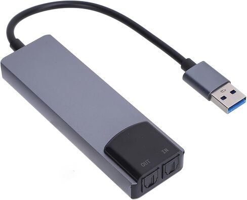 Gugxiom 5.1 7.1 Channel USB Surround Sound Card، بطاقة صوت خارجية، مع مخرج إدخال بصري، لأجهزة الكمبيوتر المحمول in Saudi Arabia