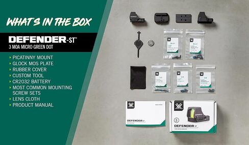 Vortex Optics Defender-ST Micro Dot Sights - تنشيط الحركة مع الإغلاق التلقائي، DeltaPoint Pro Footprint، بطارية علوية - ضمان غير محدود وغير مشروط in Kuwait