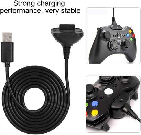 SUNGOOYUE Fast Charging Cable for Controller 1.5m, Stable Output, Material, Compatible with Handle (Black), SUNGOOYUEq34nsdg028-01 in Saudi Arabia