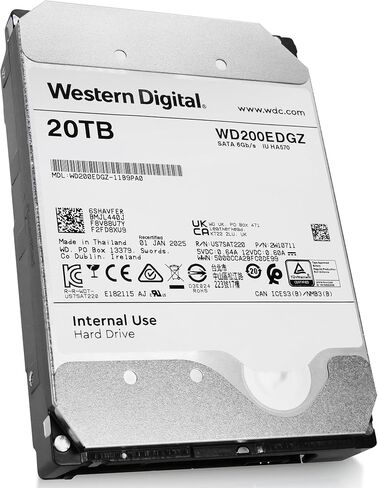 Western Digital WD Ultrastar 20TB Internal Hard Drive WD200EDGZ 3.5 Inch HDD SATA 6Gb/s 7200RPM 512MB Cache (Renewed) in Saudi Arabia